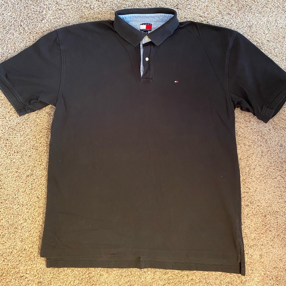 Tommy Hilfiger polo shirt short sleeve black XXL
